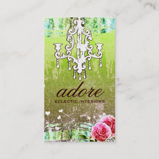 GCは金属ヴィンテージのライムの金ゴールドを崇拝します 名刺 (正面)