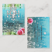 GCは金属ヴィンテージの水晶のターコイズを崇拝します 名刺 (正面/裏面)