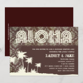 GCアロハルアウ（ハワイ式宴会）パームピア 招待状 (正面/裏面)