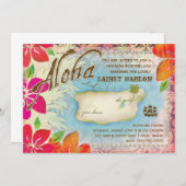 GCアロハルアウ(ハワイ式宴会)島2 招待状 (正面/裏面)