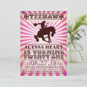 GCイーハウロデオ21歳誕生日ピンク 招待状 (スタンド正面)