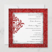 GCエリカヴィンテージダマスクルビーレッド 招待状 (裏面)