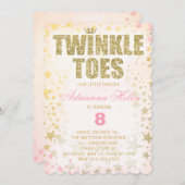 GCスカロップグリッタートゥインクルトーズダンサー 招待状 (正面/裏面)