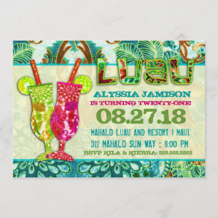 GCハワイアンカクテルアクア海藻 招待状