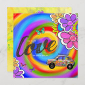 GCヒッピー絞り染め招待状2 招待状 (正面/裏面)