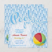 GCプールパーティービーチボール 招待状 (正面/裏面)