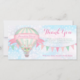 GCホットエアバルーン最初の誕生日ありがとう サンキューカード