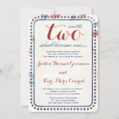 GC全米赤白青結婚の吟味 招待状 (正面)