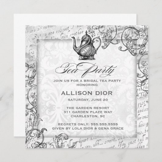 GC白茶パーティーヴィンテージ 招待状 (正面/裏面)