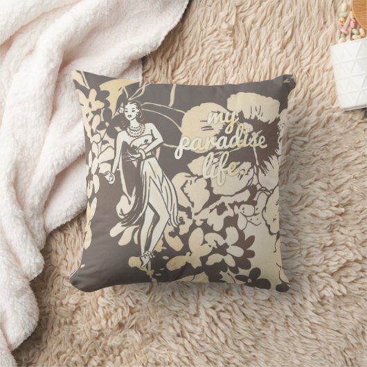 GC私の楽園の生命ハワイのフラのピンナップ クッション (ブランケット)