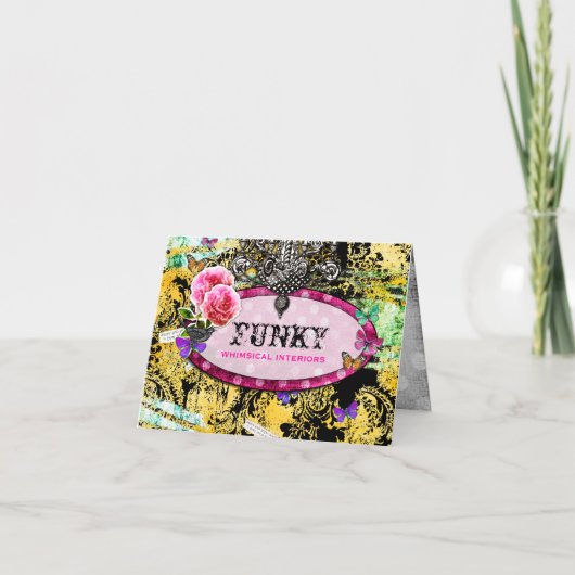 GC | お洒落ヴィンテージピンクビー カード (正面)