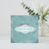 GC|じらつくターコイズ"古い"|金ゴールド金属 招待状 (スタンド正面)