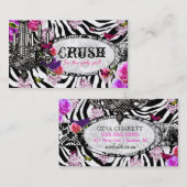 GC |のヴィンテージのシマウマのチャーム 名刺 (正面/裏面)