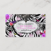 GC |のヴィンテージのシマウマのチャーム 名刺 (裏面)