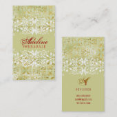 GC |のヴィンテージのメロンの金ゴールド及び赤 名刺 (正面/裏面)