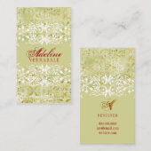 GC |のヴィンテージのメロンの金ゴールド及び赤 名刺 (正面/裏面)