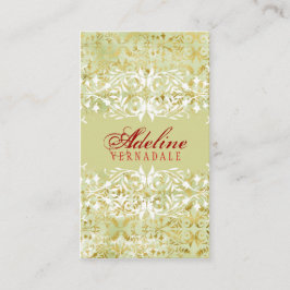 GC |のヴィンテージのメロンの金ゴールド及び赤 名刺