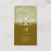 GC |のヴィンテージのメロンの金ゴールド 名刺 (裏面)