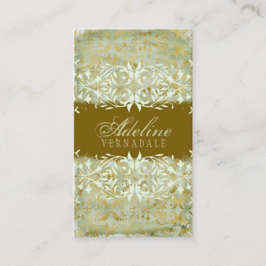 GC |のヴィンテージのメロンの金ゴールド 名刺 (正面)