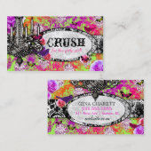 GC |のヴィンテージのライムのクラッシュのチャーム 名刺 (正面/裏面)