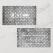 GC |のヴィンテージの織り目加工の灰色の点 名刺 (正面/裏面)