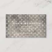 GC |のヴィンテージの織り目加工の灰色の点 名刺 (裏面)