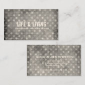 GC |のヴィンテージの織り目加工の灰色の点 名刺 (正面/裏面)