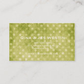 GC |のヴィンテージの織り目加工の緑の点 名刺 (裏面)