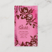 GC |の弁柄の砂糖のクリームは上がりました 名刺 (裏面)