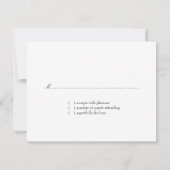 GC |の明白な白RSVP 出欠カード (裏面)
