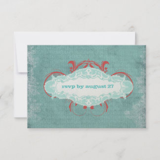 GC |の焦れったいターコイズの赤"老化させた" |の金ゴールド 出欠カード