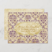 GC |の甘いクッキーRSVP |の干しぶどうの郵便はがきのスタイル 出欠カード (正面/裏面)