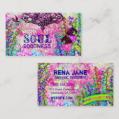 GC |の精神の長所の紫色のシャンデリアのカップケーキ 名刺 (正面/裏面)