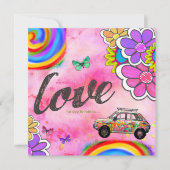 GC |の腰回りが大きな絞り染めの招待のピンク 招待状 (正面)