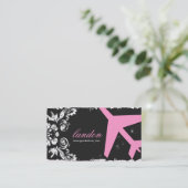 GC |の航空は木炭ダマスク織をはずします 名刺 (スタンド正面)