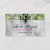 GC |の非常にフランスのなライムのダマスク織 名刺 (裏面)