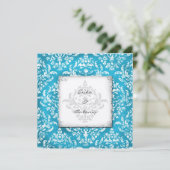 GC|エリカヴィンテージダマスクターコイズゴールデンメタリ 招待状 (スタンド正面)