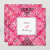 GC|クロエヴィンテージダマスク|美味しいピンク 招待状 (正面/裏面)