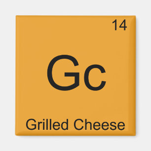 Gc -グリルチーズおもしろい化学要素記号 マグネット
