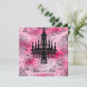 GC|ジョリーブラックシャンデリアピンクグレーダマスク 招待状 (スタンド正面)