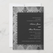 GC|チャーコールグレーヴィンテージグラム 招待状 (裏面)