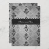 GC|チャーコールグレーヴィンテージグラム 招待状 (正面/裏面)