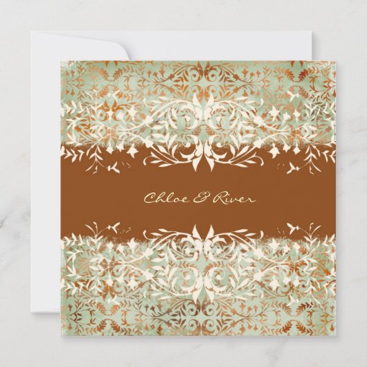 GC | ヴィンテージ メロン - バーン オレンジ 招待状 (正面)