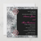 GC|折り畳み式ヴィンテージダマスクホースグレー 招待状 (裏面)