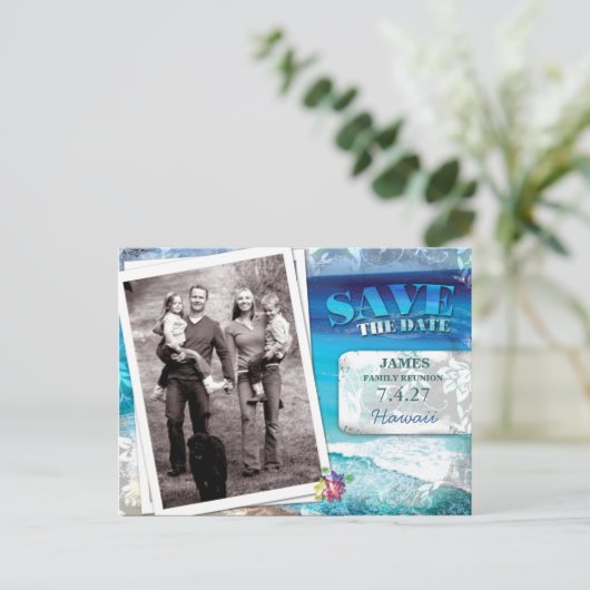 GC | 日付ファミリ懇親会ヴィンテージビーチの保存 案内ポストカード (スタンド正面)