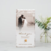 GC | 老人秋の結婚式ありがとうフォトカード サンキューカード (スタンド正面)