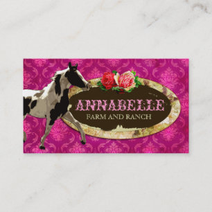 GC "AnnaBelles"の馬牧場 黄色いプレート 名刺