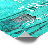 GC Aqua Vintage Wood Chandelier ポスター (角)