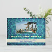 GC | Cool Blue Vintage | Merry Christmas シーズンカード (スタンド正面)