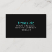 GC | Jolieのシャンデリアのターコイズの紫色のダマスク織 名刺 (裏面)